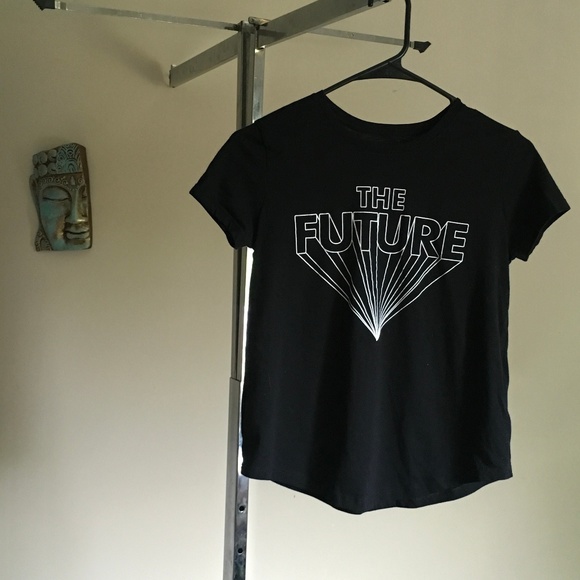 Girls Black Old Navy 'The Future' Top - Picture 1 of 2